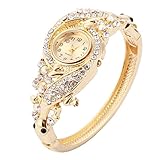 Wrist Watch for Female Gold Bangle Wrap Watch
