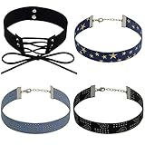 ZYG Womens Black Velvet Choker Necklace for Girls Gothic Choker Tattoo Necklace Adjustable