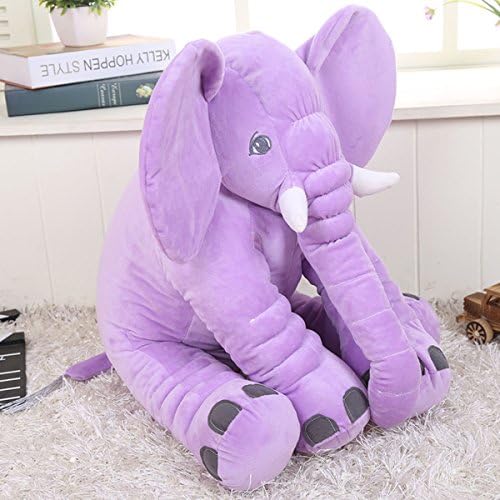 Elephant Pillow To The Sleeping Child Appease Doll Baby's Accompany Elephant Plush Toy Gift (L(5060cm), Purple)