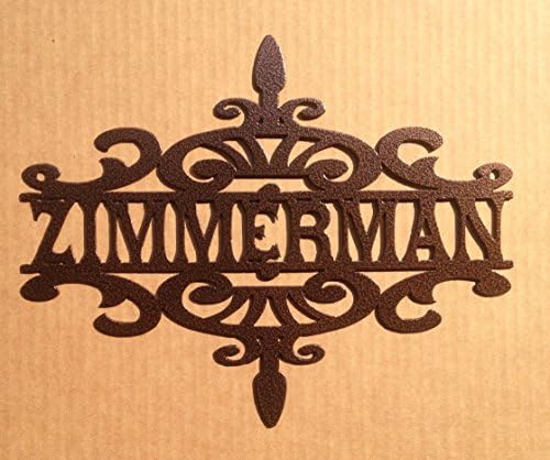 Fancy Scroll Work Address or Name Sign (T6)
