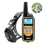 Buy-T Dog Training Collar 870 yards Remote Rechargeable and IPX7 Waterproof Rainproof Dog Shock Collar with Beep, Vibration and Shock, Electric Dog Collar for Puppy, Small, Medium and Large Dogs
