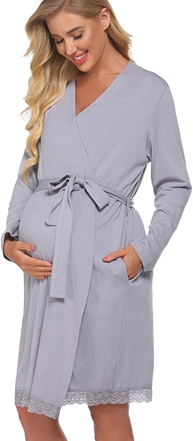 long sleeve nursing nightgown