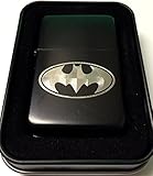 Batman Symbol Black Gift Engraved Cigarette Lighter Biker Gift LEN-0057