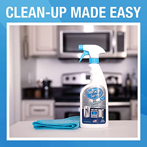 MiracleSpray for Stainless Steel, Cleaning Spray, Removes Fingerprints