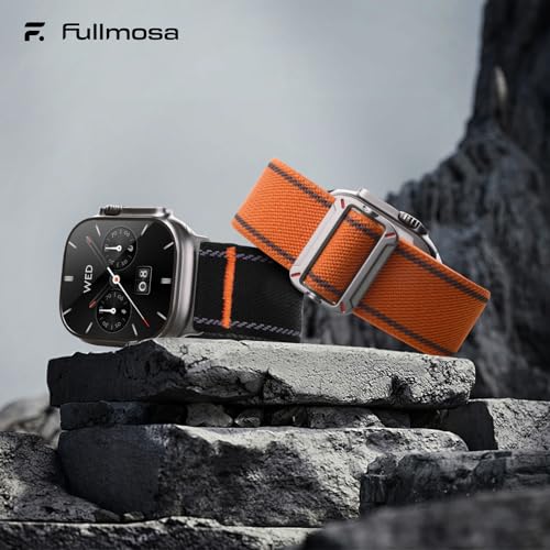 Fullmosa Nylon Strap For Apple Watch | Wristbands For Ultra1/2/3 SE1/2/3 Series 11 10 9 8 7 6 5 4,Elastic Loop Sports Adjustable and Ventilated