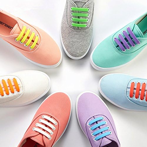 Dodjvi No Tie Shoe Laces, Silicone Shoelaces Lock Bands for Kid Sizes DIY, Eco-Friendly &amp; Waterproof