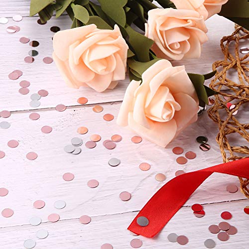 image for TecUnite 3.5 oz Confetti Dots Glitter Confetti Circles 1/4 Inch Metall