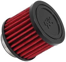 K&N 62-1450 Vent Air Filter / Breather: Vent Air Filter/ Breather; 1.5 in (38 mm) Flange ID; 2.5 in (64 mm) Height; 3 in (76 mm) Base; 3 in (76 mm) Top