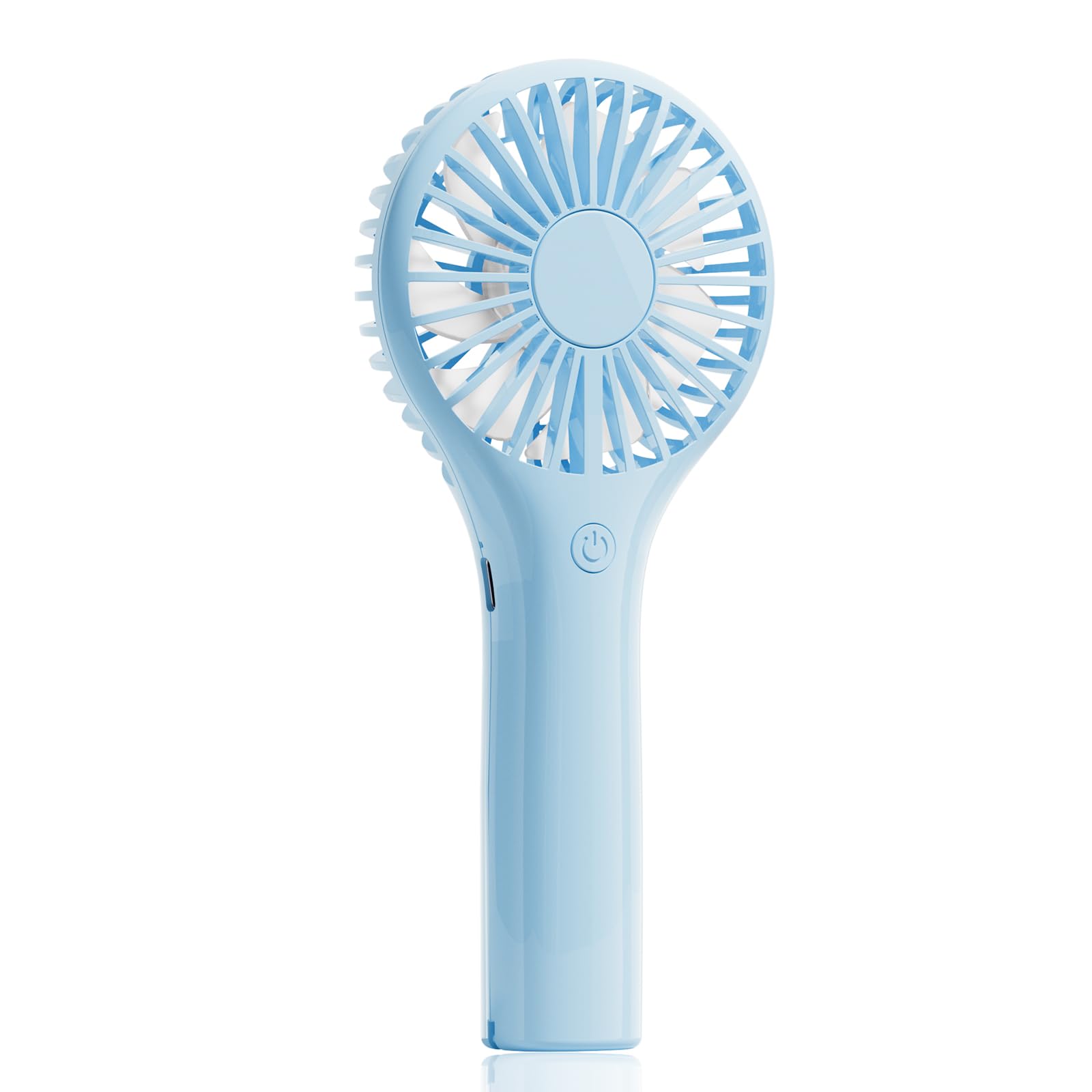 Edvision Portable Mini Fan - Powerful Personal Handheld Fan with 3 Speeds, Cute and Small, USB Rechargeable for Travel/Lash/Makeup/Outdoor/Home,Sky Blue
