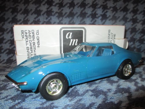 #6878 AMT/ Ertl 1970 Chevrolet Corvette LT-1,Mulsanne Blue 1/25 Scale Plastic Promo Model Car, Fully Assembled