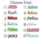 Personalized Name Decal Sticker - Gloss Vinyl for Yeti Cups, Windows, Laptops - Choose Font, Color, Size