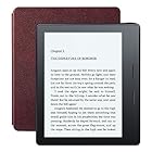 Kindle Oasis E-reader with Leather Charging Cover - Merlot, 6" High-Resolution Display (300 ppi), Wi-Fi - Includes Special Offers