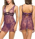 Avidlove Sexy Lingerie for Women Babydoll Set Nightwear Lace Chemises