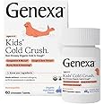 Genexa Kids' Cold Crush | Multi-Symptom Cough & Cold Relief for Children | Delicious Organic Acai Berry Flavor | Certified Organic & Non-GMO | Homeopathic Remedy Made Clean | 60 Chewable Tablets