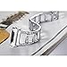 bayite for Fitbit Ionic, Replacement Metal Bracelet Adjustable Fitbit Ionic Bands Silver with Rhinestone