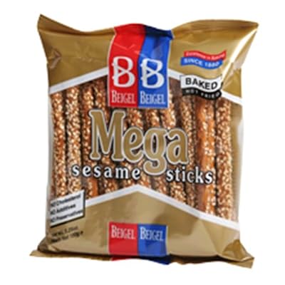 Beigel Pretzels, Sesame Mega Sticks, 5.3-Ounce Packages Pack of 20