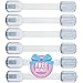 Safety Bambino Adjustable Baby Safety Locks No Drilling 6x Pack Safety Latches to Baby Proof Cabinets Doors Drawers Refrigerators Toilets & More Free Bonus - White