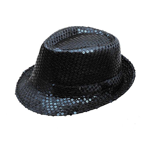 Wensltd Vibrant Sequined Hat Jazz Hat Dance Stage Show Performances Cap