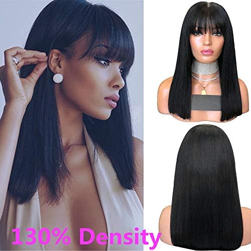 Maylas 8A Unprocessed 13x6 Glueless Lace Front Wigs Human Hair Brazilian Virgin Hair Straight Pre Plucked Short Bob Human Hair Wigs 130% Density
