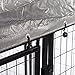 Welded Wire Dog Kennel Heavy Duty Playpen Included a Roof & Water-Resistant Cover 4'x4'x4.3'