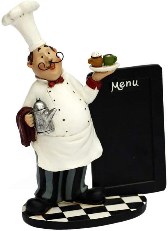 Luckya Figurine,Figurines,Statue,Statues,Statuette,Sculptures,Cook Model Menu Tablet Decor Resin Chef Statue Message Board Ornament Craft Restaurant Decor Cafe Supplies Bakery Accessories