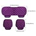 WINGOFFLY 3 Pack Thicken Front and Rear Car Seat Cushion Nonslip Car Interior Seat Cover Pad Mat Fit for Auto Vehicle, Purple