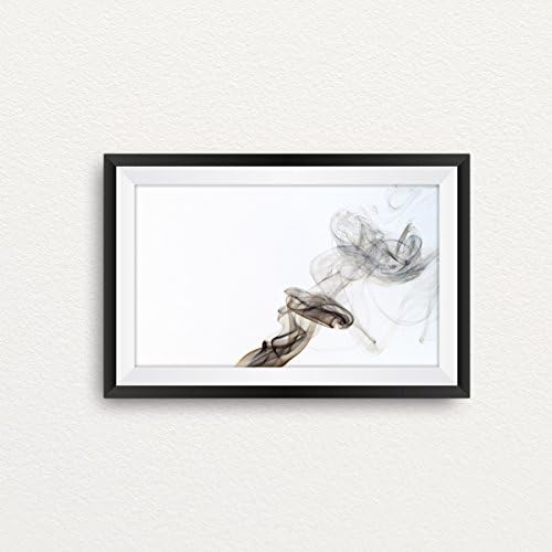 Wispy Smoke Print Negative, Abstract Photography, Macro Photography, Smoke Art, Abstract Art, Smoke Print, Wispy, Black and White