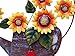 D-Fokes Handcrafts Vintage Metal Watering Pot Sunflower Welcome Sign Front Door Decor Hanging Outdoor Wreath Decorative Door Porch Bar Cafe Shop Store (Watering Pot)