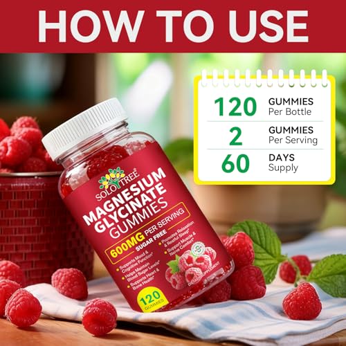 120 Count Magnesium Glycinate Gummies, High Absorption Magnesium Supplement for Women,Men and Kids, Support Sleep,Muscle and Relaxation,Sugar Free