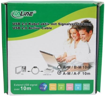 InLine USB 2.0 Aktiv-Verlängerung, mit Signalverstärkung "Repeater", Stecker A an Buchse A, 10m - Image 3
