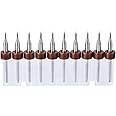 uxcell PCB Drill Bits 0.1mm Tungsten Carbide Rotary Tool Jewelry CNC Engraving Print Circuit Board Micro Drill Bits 1/8 Inch Shank 1 Set (10 Pcs)