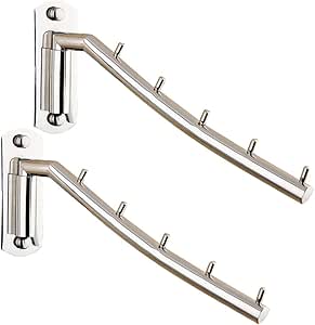 Rziioo Colgador de Ropa Plegable montado en la Pared, Estante de Secado