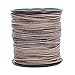 Leather Cord USA Premium Round Leather Cord, Genuine Leather, 1mm, 10 Meter (11 yd) Spool, Splice Free, Ideal for Jewelry (424 Natural Grey)