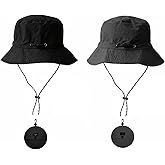 Quick Dry Bucket Hat for Men Women Packable Rain Hats with Detachable Chin Strap Outdoor Fishing Sun Hat