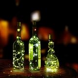 Cork Bottle Lights for Wine Bottles 3 Pack, AGPtEK 3PCS 30inch / 15LED Copper Wire String Bottle Starry Fairy Light for Wine Bottles DIY, Party Decor, Wedding, Decoration, Dancing ( White )