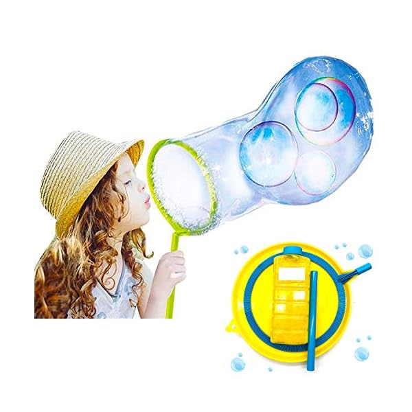 Guilty Gadgets Giant Bubble Wand Fun Amazing Kit Magic Enormous Huge Bubbles Gift Outdoor Garden Toy