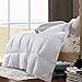 ROSECOSE Luxurious Lightweight Goose Down Comforter King Size Duvet Insert Solid White 1200 Thread Count 750+ Fill Power 100% Cotton Cover Hypo-allergenic Down Proof with Tabs (King,White)