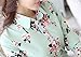 DPO Women's Collared Button Down Long Sleeve Shirt Printed Blouse Green 16,4XL