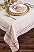 DII French Stripe Dining Table Collection Farmhouse Style Tablecloth, 60x84 Inches, Taupe/Red