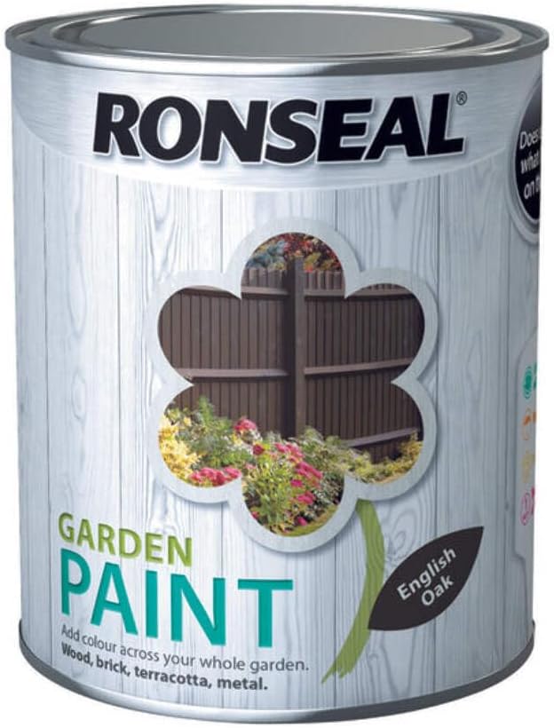 Ronseal General Purpose Garden Paint English Oak 750ml Wood Protection