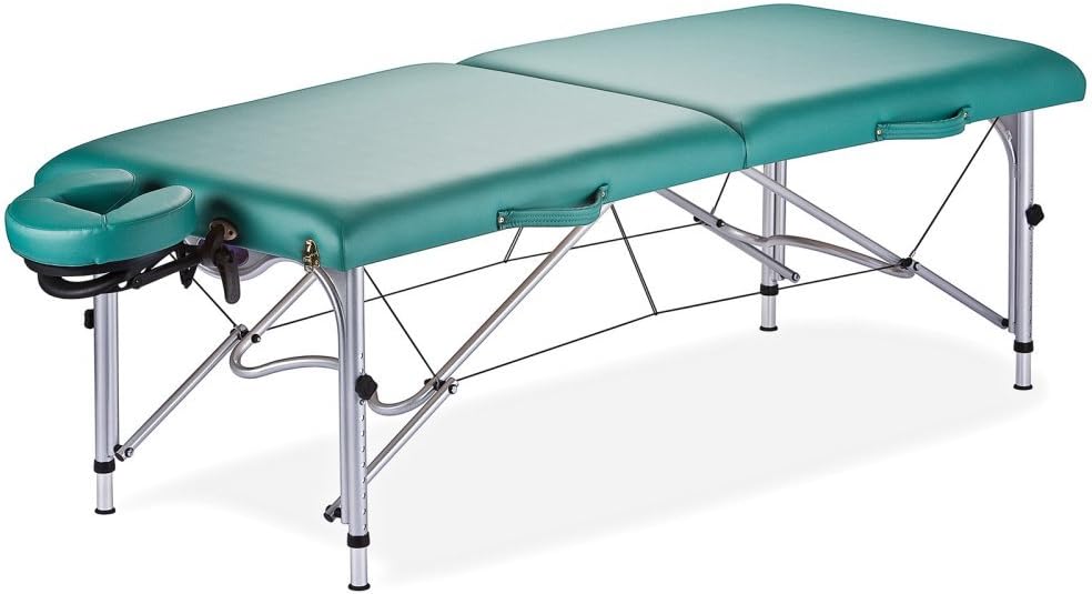 EARTHLITE Portable Massage Table Luna - 30" Wide, CFC Free Professional Foam, Weighs Only 29lbs, Patented, Strong Aluminum Reiki Frame (Working Weight 750lbs): Sports & Outdoors