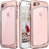 iPhone 8 Case, iPhone 7 Case, Slim Clear W/ Protective UV Scratch Resistant Transparent Back Cover Soft Rubber Bumper for Apple iPhone 7 / iPhone 8 Air Space Shockproof - Rose Gold