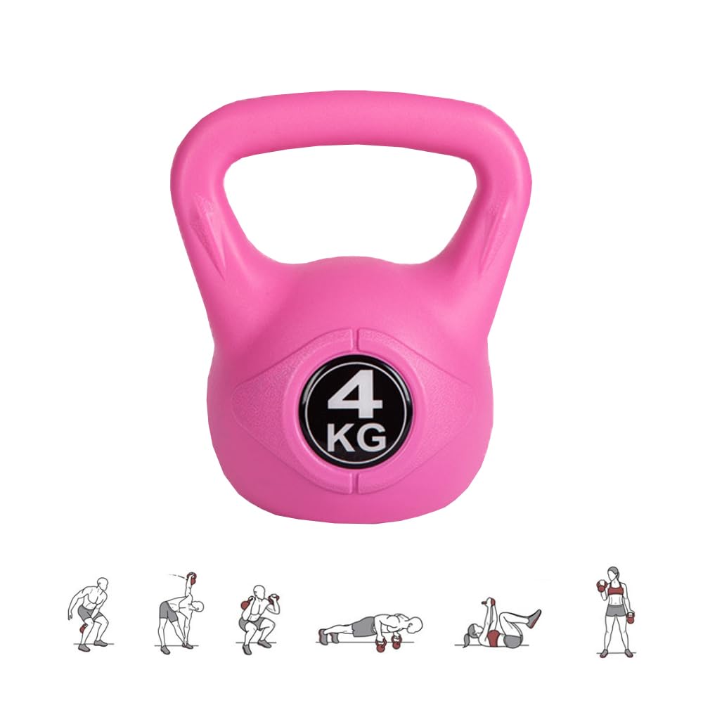 MAGIC SELECT Russian Weight 4 kg. Concrete Kettlebell with Ergonomic Handle. Kettlebell Dumbbell for Muscle Training at Home and Gym.