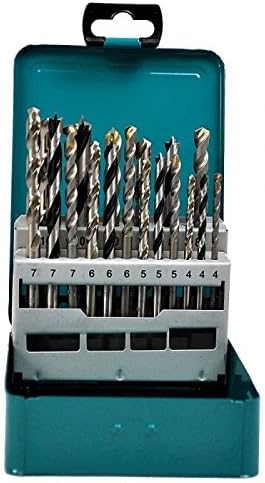 Makita D-47173 18 Piece Mixed Drill Bit Set in Metal Box by Makita Accessories