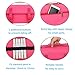 Huhuhero Marker Case, 120 Slots Extendable and Foldable Oxford Organizer with Carrying Handle for Permanent Paint Marker, Dry Erase Marker, Repair Marker Pen, Color Highlighter, Rose Pink