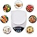 WELLAND Multifunction Kitchen Scale | Digital Food Scale 11lb/5kg | Food Grade 304 Stainless Steel | 1 Lithium Battery Included