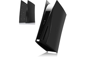 IQIKU PS5 Plates for Disc Edition, PS5 Cover, Hard Shock Resistant PS5 Shell (Black)