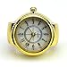 Fashion Gold Tone Quartz Finger Ring Watch with Gift Box