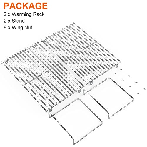 MixRBBQ Universal Warming Rack Stainless Steel Smoke Shelf Cooling