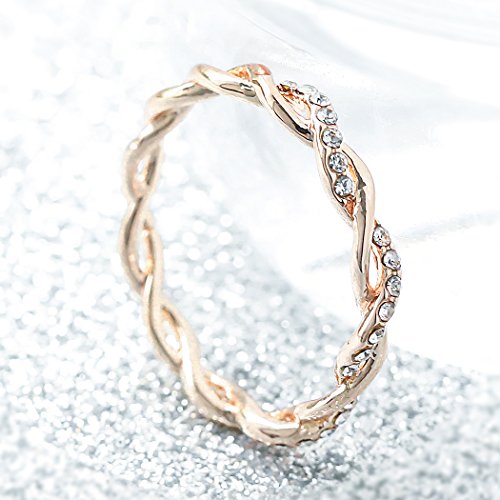 Barogirl Twist Ring Engagement Ring for Women Women's Rings for Lovers YR905(10)